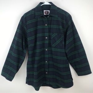 Johnson Woolen Mills Green Mountain Thick Flannel Womens Shirt Made USA Plaid